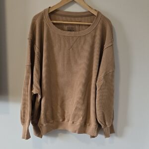 American Eagle Outfitters Tan Long Sleeve Top